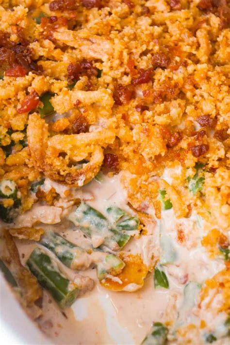 Cream Cheese and Bacon Green Bean Casserole - THIS IS NOT DIET FOOD