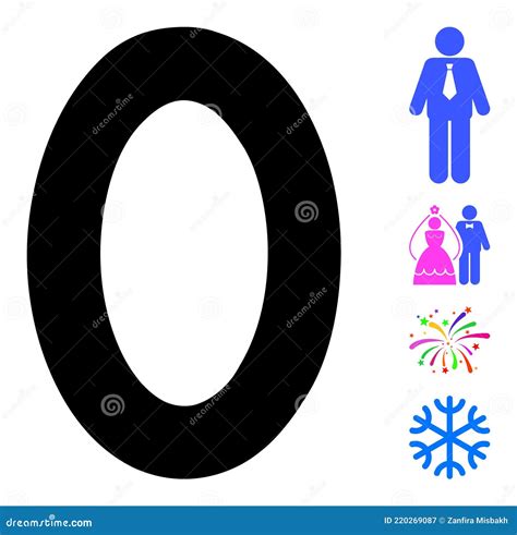 Flat Digit Zero Vector Icon Symbol Stock Vector - Illustration of ...