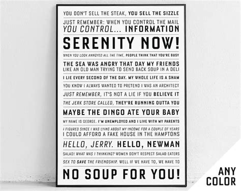 Seinfeld Print: Seinfeld Poster, Seinfeld Art, George, Quotes, George ...