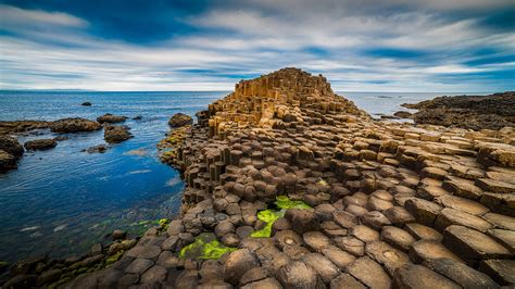 The Giant's Causeway in County Antrim near Bushmills, Northern Ireland ...