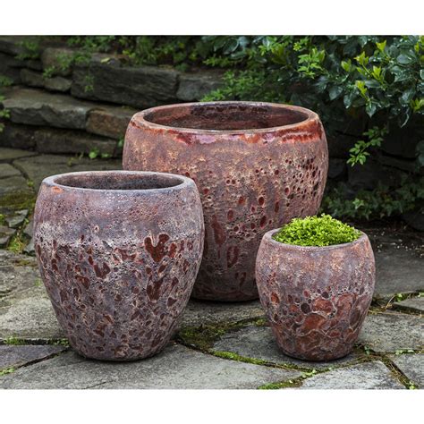 Ceramic Pottery Symi Planter Angkor Red | Kinsey Garden Decor