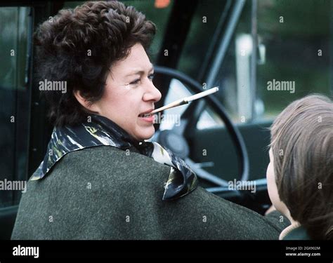 Princess Margaret smoking at Windsor smoking Stock Photo - Alamy