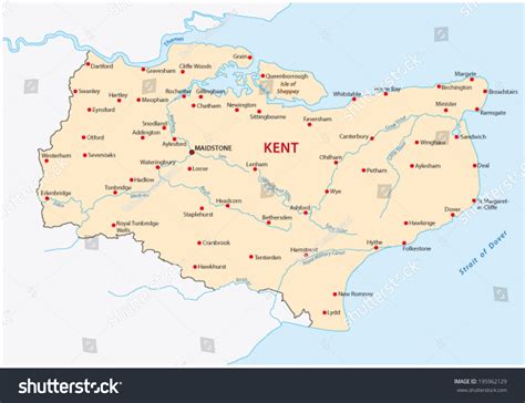 Road Map Of Kent England