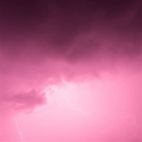 HD wallpaper: pink sky with lightning, clouds with thunder, storm, bolt ...