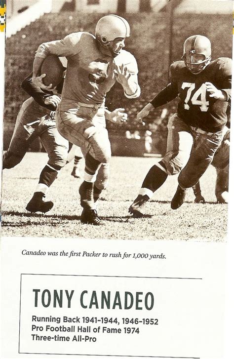 Tony Canadeo 1941 to 1952 | Tony, Hall of fame, Football