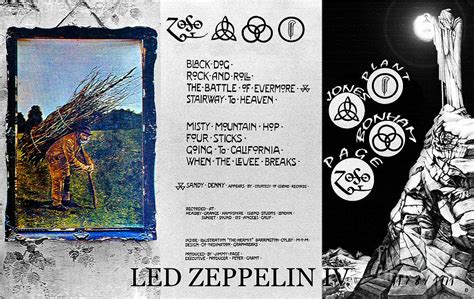 Led Zeppelin 4 album art Mixed Media by David Lee Thompson - Pixels