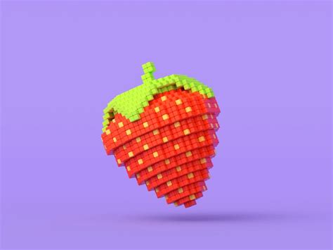 strawberry | Pixel art, Art, Museum of fine arts