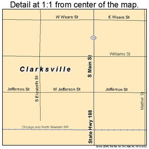 Clarksville Iowa Street Map 1913755