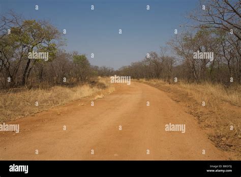 Dirt road in Zambia Africa Stock Photo - Alamy