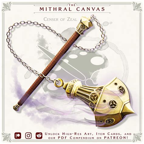 [OC] Censer of Zeal | Flail [The Mithral Canvas] 5e : r/DnDHomebrew