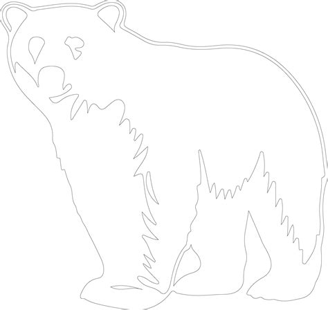 polar bear outline silhouette 38486775 Vector Art at Vecteezy