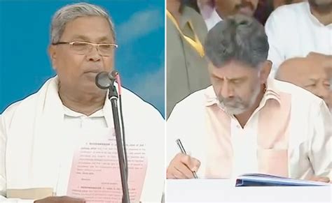 Karnataka Swearing-In Ceremony Highlights: Siddaramaiah Takes Oath As ...