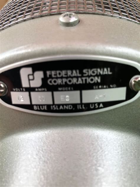 New, Federal Signal Model EG Siren (A2402) | Fenton Fire