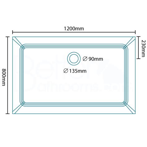 Ultralite 1200 x 800 Rectangular Shower Tray