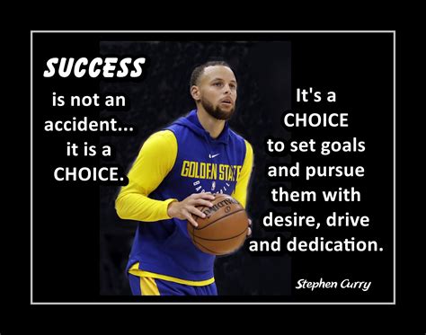 Inspirational Stephan Curry Basketball SUCCESS Quote Poster Wall Art ...