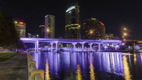 Tampa Bay At Night, Florida Wallpaper - Tampa Skyline Night - 1920x1080 ...