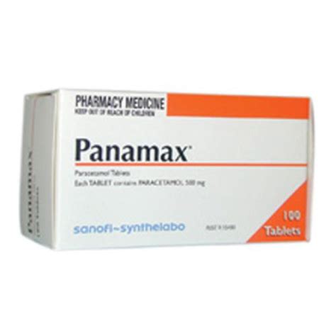 Panamax Tablets - Paracetamol - 500mg - 100 packet