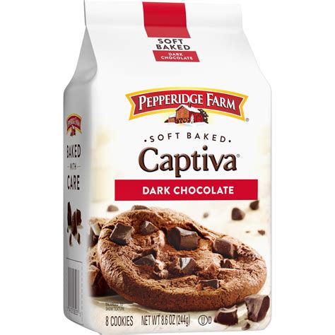 Pepperidge Farm Captiva Soft Baked Dark Chocolate Cookies, 8.6 Oz Bag - Walmart.com - Walmart.com