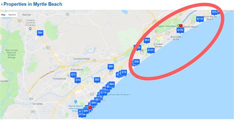Map Of Myrtle Beach Hotels - Maping Resources