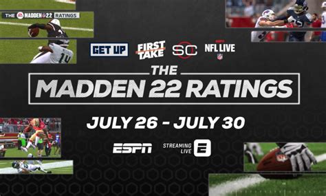 ESPN to Host Madden Ratings Week July 26 to 30 on SportsCenter, Get Up ...