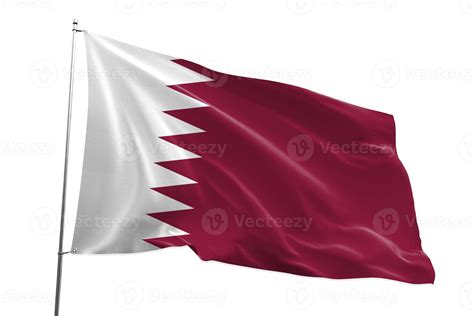 Qatar flag realistic waving for design on independence day or other state holiday .Qatar ...