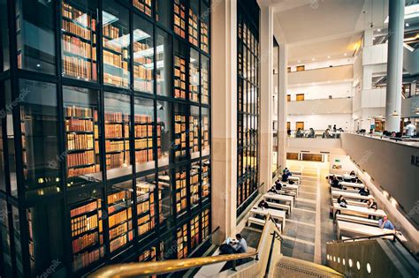 Premium Photo | Interior of The British Library, The King's Library inside hall, London, UK