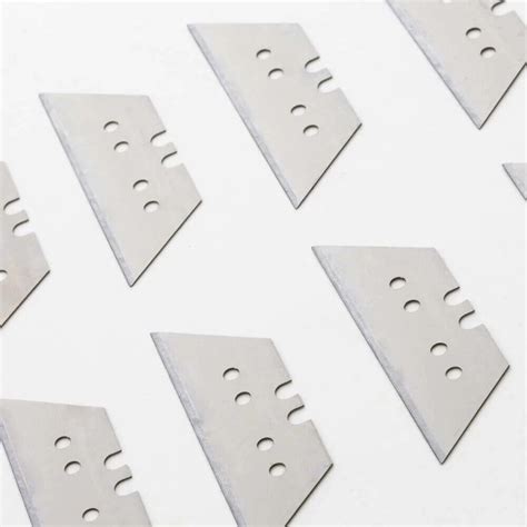 4-Hole Replacement Utility Razor Blades 8 Pack Standard Trapezoid Box ...