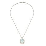 Collier pendentif tourmaline Paraíba et diamants | Paraíba tourmaline ...