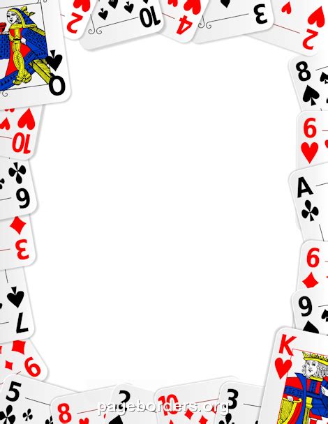 Playing Card Border: Clip Art, Page Border, and Vector Graphics