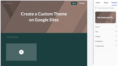 How to Design a Custom Theme on Google Sites