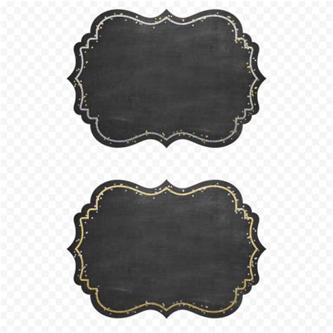 Vintage Black Chalkboard Labels Shapes PNG | Label shapes, Black ...