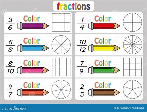 color by fractions kaylee s education studio - grade 4 fractions ...