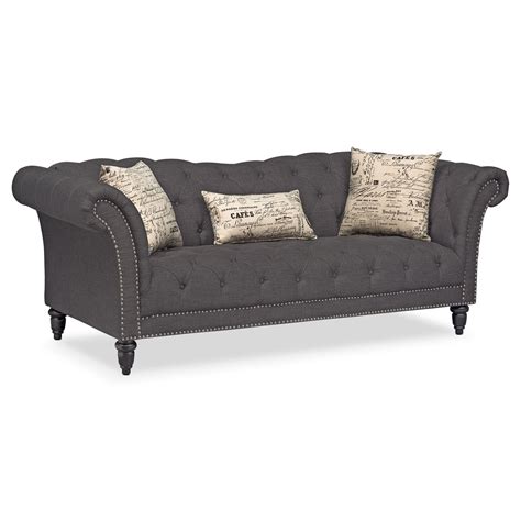 Marisol Sofa - Charcoal | Value City Furniture