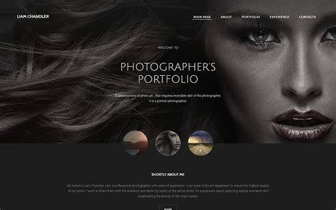 Modèle de site Web de portfolio de photographe