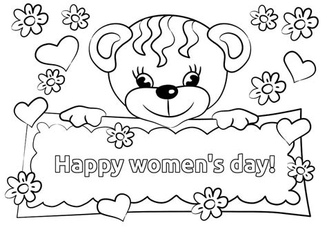Print Happy Women's Day coloring page - Download, Print or Color Online for Free