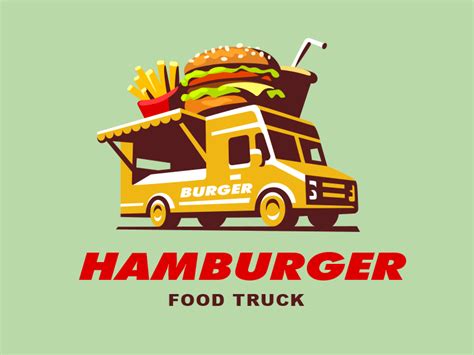 Food truck - Burger | Food truck design logo, Food truck, Food truck design