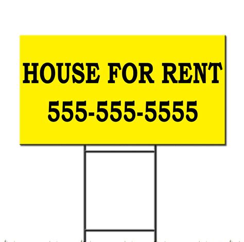 House For Rent Real Estate Custom Personalized Plastic Yard Sign /FREE Stakes | eBay