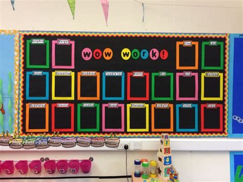 This is a 'Wow work' bulletin board for when the kids do amazing stuff i | Work bulletin boards ...