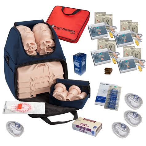 CPR Training Kit w Prestan CPR Manikins, AED Trainers