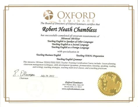 Oxford Phd Certificate