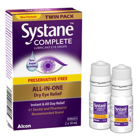 Systane Complete Preservative-Free Eye Drops Twin Pack | Preservative ...