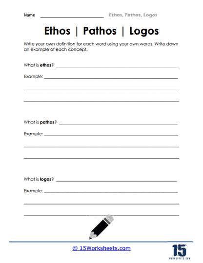 Ethos, Pathos, Logos Worksheets - 15 Worksheets.com