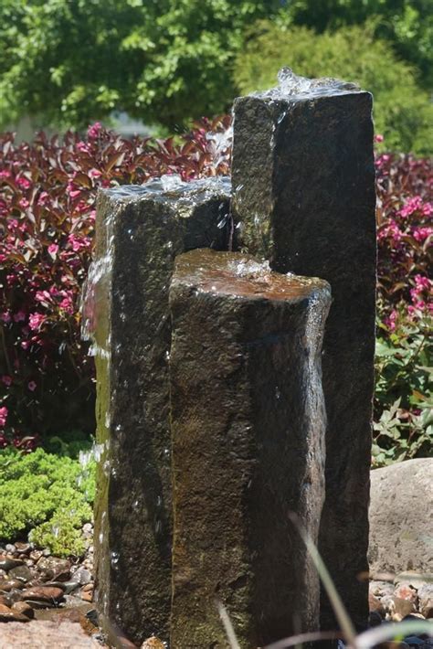 Aquascape Set of 3 Basalt Columns | Stone fountains, Water features in ...