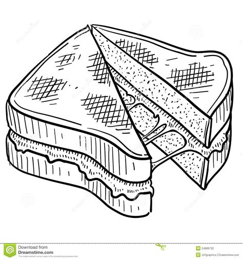 Grilled Cheese Sandwich Coloring Page - COLOR CTW