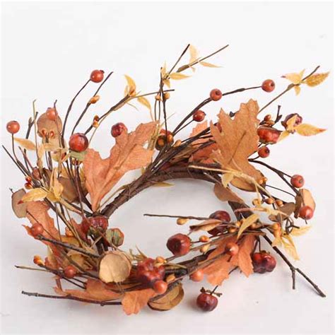 Autumn Harvest Berries Candle Ring - Candles and Accessories - Primitive Decor