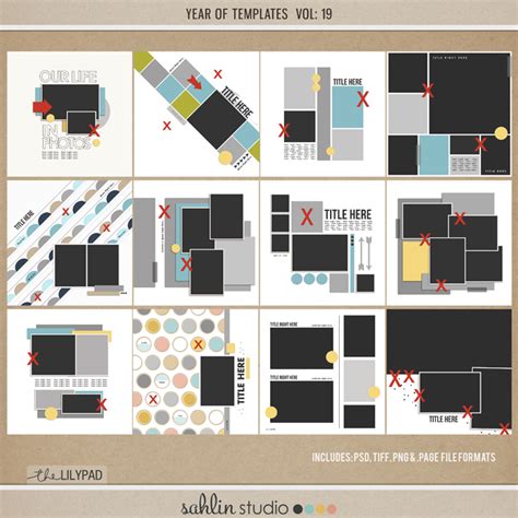 Year of Templates '19 - Digital Scrapbooking Templates | Sahlin Studio | Digital Scrapbooking ...