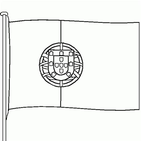 Coloriage Drapeau Portugal couleur dessin gratuit à imprimer