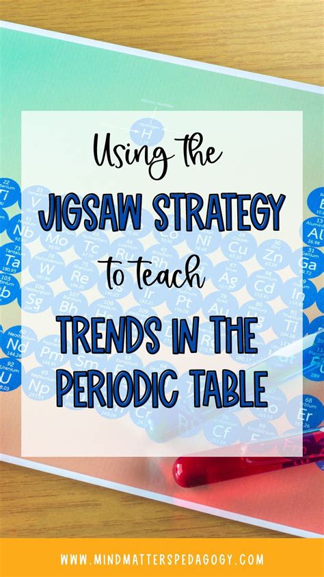 Using the Jigsaw Strategy to Teach Trends in the Periodic Table | Teaching chemistry, Chemistry ...