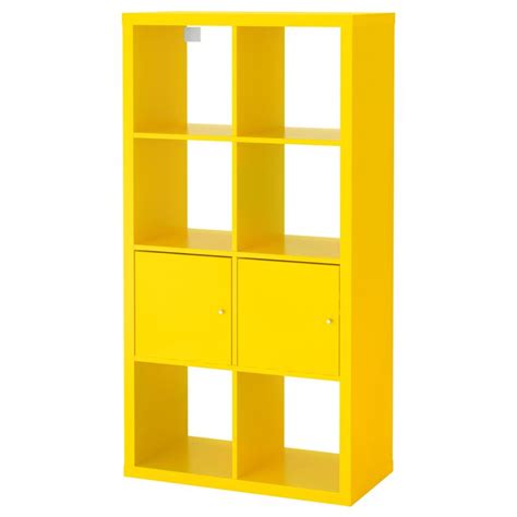 KALLAX, Regal mit Türen, gelb Jetzt bestellen unter: https://moebel.ladendirekt.de/wohnzimmer ...