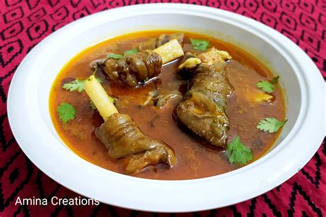 AMINA CREATIONS: GOAT TROTTERS CURRY/ PAYA KA SALAN/ HOW TO MAKE MUTTON PAYA CURRY (ATTUKAAL ...